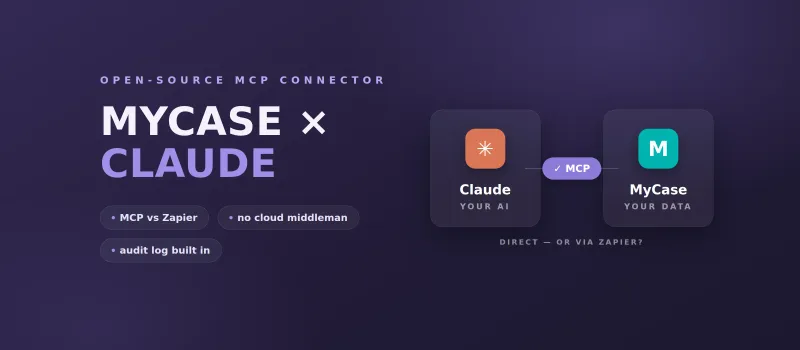 MyCase MCP vs Zapier: Two Ways to Connect Claude to MyCase