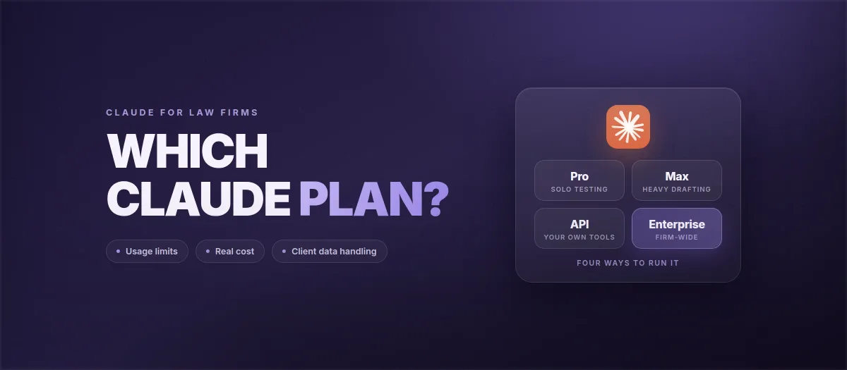 Which Claude Plan Does a Law Firm Actually Need?